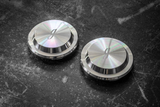 Billet Aluminum Front Wheel Bearing Dust Caps (5-Lug) - 31206777789-Brake Parts-Garagistic-Bare Aluminum-Garagistic