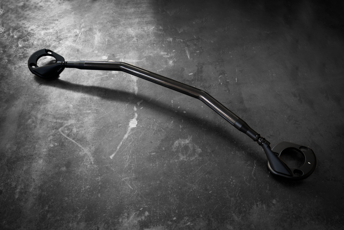 BMW E46 3 Series LTW Front Strut Bar - 323, 325, 328, 330, ZHP-Billet Strut Bars-Garagistic-Black Anodize-Front Brace Only-No Thanks-Garagistic