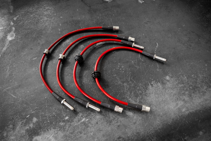 E46 M3 Stainless Steel Complete 4 Brake Line Kit - DOT Compliant-Brake Lines-Garagistic-No clutch line-Garagistic