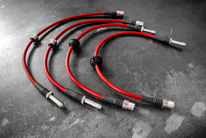 E46 M3 Stainless Steel Complete 4 Brake Line Kit - DOT Compliant-Brake Lines-Garagistic-No clutch line-Garagistic