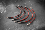 E46 (Non-M) Stainless Steel Complete 4 Brake Line Kit - DOT Compliant-Brake Lines-Garagistic-Add clutch line-Garagistic