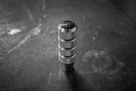 Garagistic Knurled Aluminum Shift Knob - E30, E36, E46, E82, E92-Shift knob-Garagistic-Aluminum-Add 5 speed emblem-Garagistic