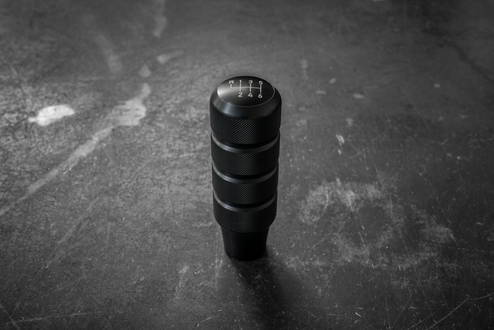 Garagistic Knurled Aluminum Shift Knob - E30, E36, E46, E82, E92-Shift knob-Garagistic-Anodized Black-Add 6 speed emblem-Garagistic