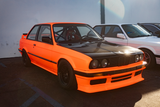 bmw e30 carbon fiber hood installed