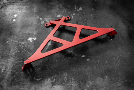 BMW E30 / E36 X-Brace-Chassis Bracing-Garagistic-E36-Red Anodize-Garagistic