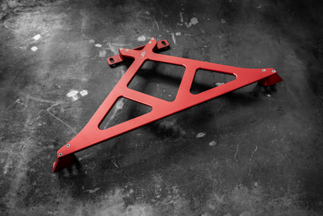 BMW E30 / E36 X-Brace-Chassis Bracing-Garagistic-E30-Red Anodize-Garagistic