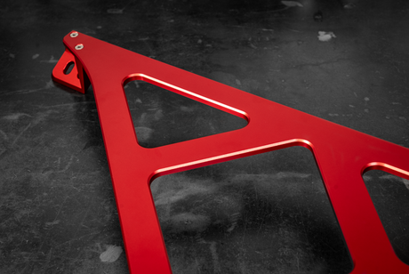 BMW E30 / E36 X-Brace-Chassis Bracing-Garagistic-E30-Red Anodize-Garagistic